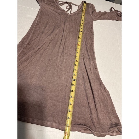 American Eagle Women's Soft‎ & Sexy Shirt Mauve Cold Shoulder Bell Sleeve XXS - Picture 11 of 16